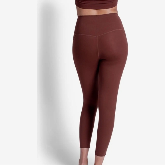 NEW Girlfriend Collective 7/8 High Rise Compressive Leggings Brown XLarge - Picture 3 of 10